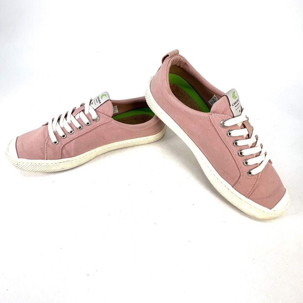Cariuma OCA Low Pink Rose Canvas Sneakers Shoes Unisex Sz Womens 11, Mens 9.5